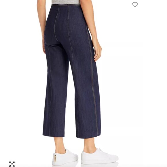 CINQ A SEPT Cropped wide leg Azure Jeans in Indigo - Picture 2 of 13